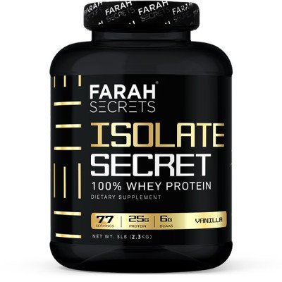 Farah Secrets Isolate Secret 100% Whey Protein – Vanilla – 77 Servings